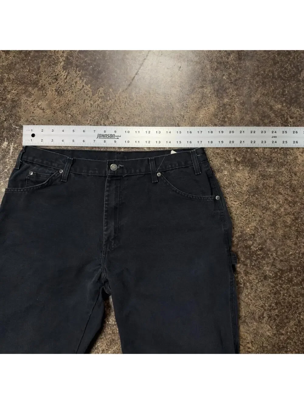 Vintage Dickies Black Work Pants 36x32 Carpenter Utility Workwear